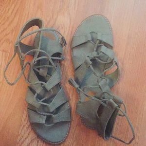 Old Navy gladiator sandals, sage / green, NEW